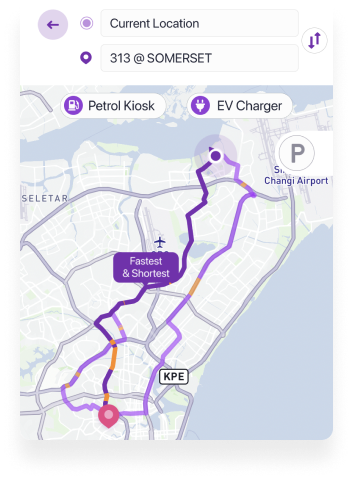 Easy navigation with the shortest, fastest, cheapest routes