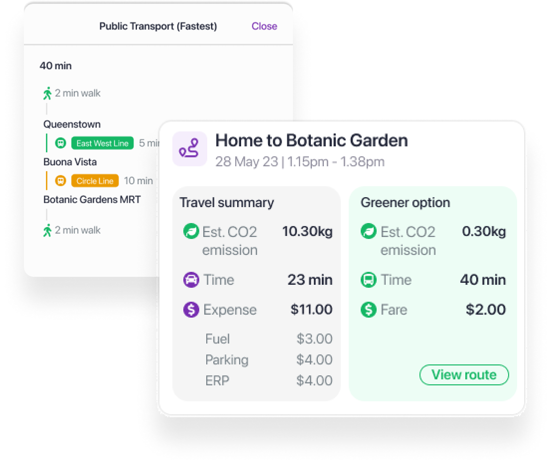 Route planner; save, edit and plan trips