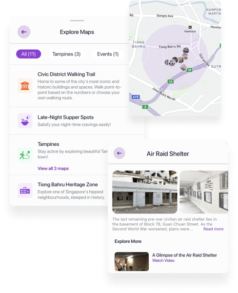Explore curated maps of local places to eat, hiking trails, seasonal events, etc.
